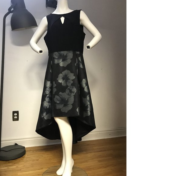 NWT PLUS SIZE Wedding Boutique LE CHATEAU Bridesmaid Floral Mesh Asymmetrical - Picture 4 of 9